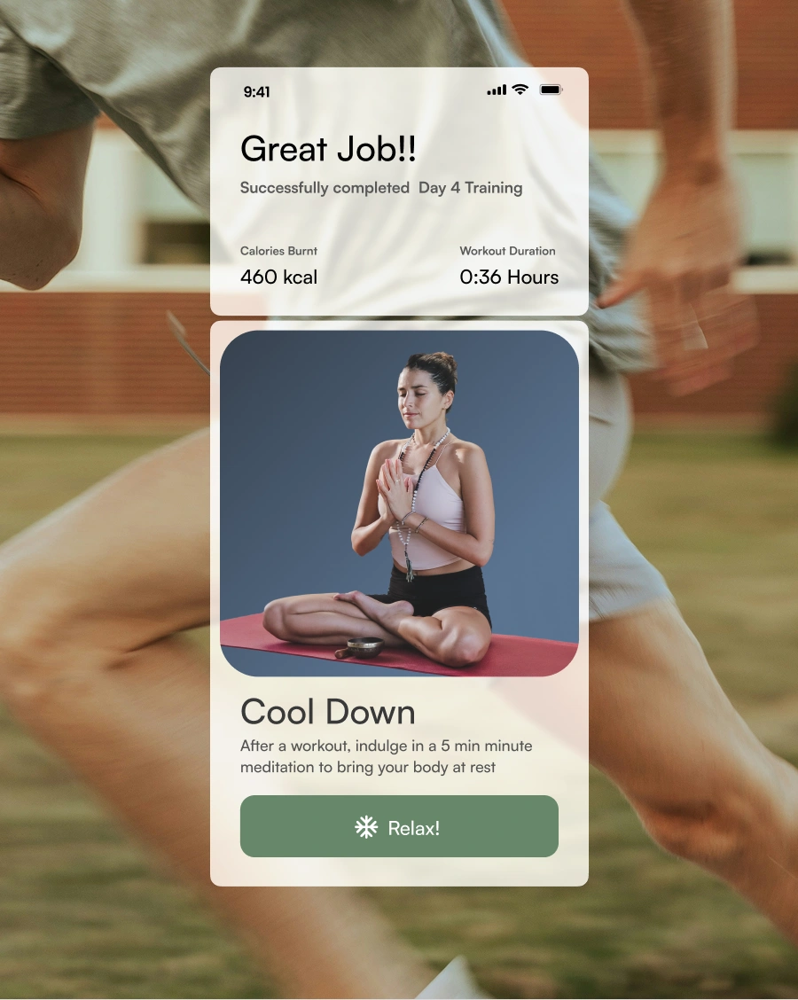 Expert-led sessions<p>Warm up, work, cool down. You know what to expect every time</p>